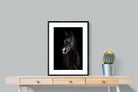 Night Horse-Wall_Art-60 x 80cm-Framed Print-Black-Pixalot