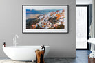 Oia at Sunset-Wall_Art-180 x 110cm-Framed Print-Black-Pixalot