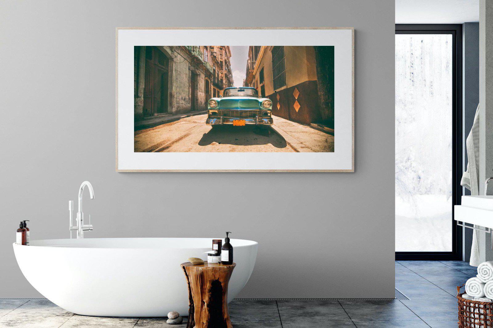 Old Town Havana-Wall_Art-180 x 110cm-Framed Print-Wood-Pixalot