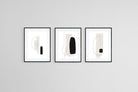 Overlap Set-Wall_Art-45 x 60cm (x3)-Framed Print-Black-Pixalot