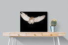 Owl Attack-Wall_Art-80 x 60cm-Mounted Canvas-No Frame-Pixalot