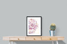 Painted Peonies-Wall_Art-45 x 60cm-Framed Print-Black-Pixalot