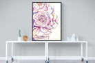 Painted Peonies-Wall_Art-90 x 120cm-Mounted Canvas-Black-Pixalot