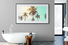 Palm Trees-Wall_Art-180 x 110cm-Framed Print-Black-Pixalot