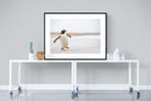 Penguin Steps-Wall_Art-120 x 90cm-Framed Print-Black-Pixalot