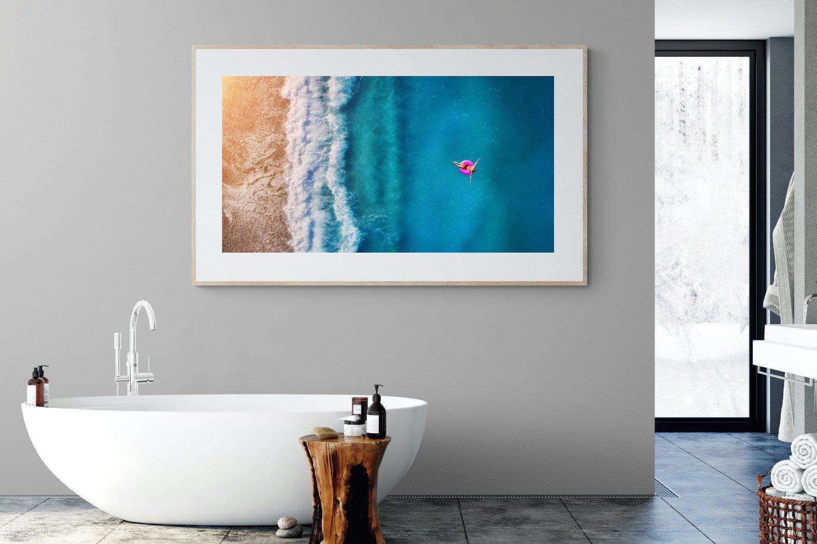 Pink Ring-Wall_Art-180 x 110cm-Framed Print-Wood-Pixalot