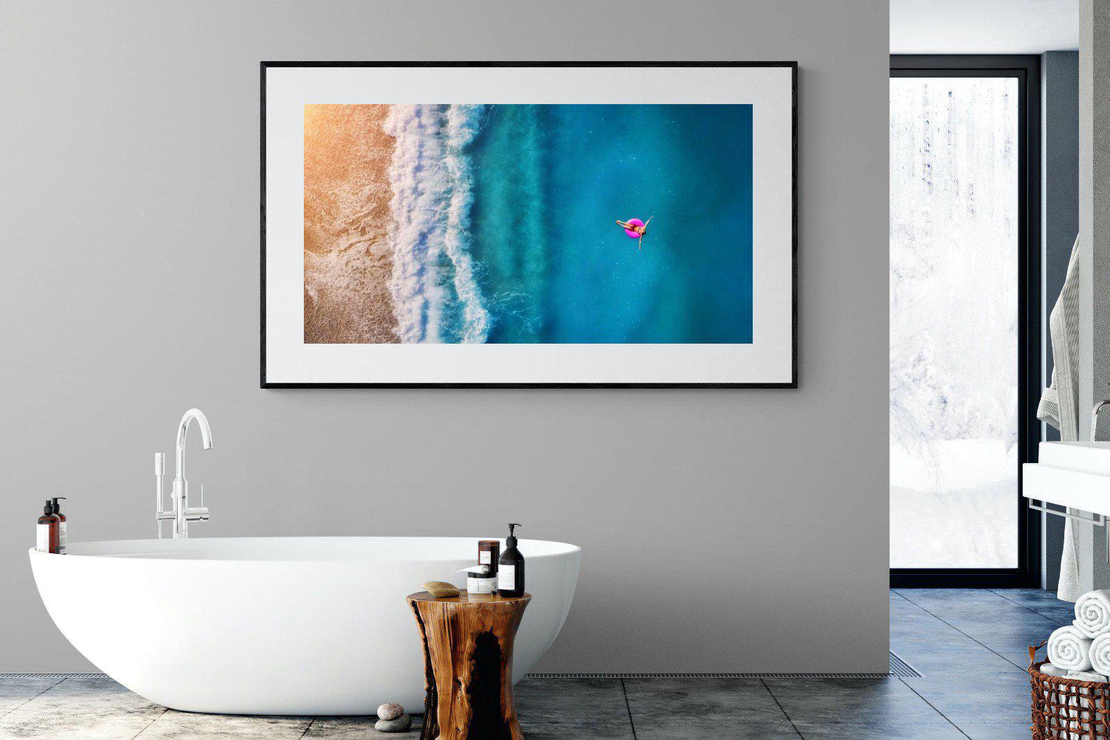 Pink Ring-Wall_Art-180 x 110cm-Framed Print-Black-Pixalot