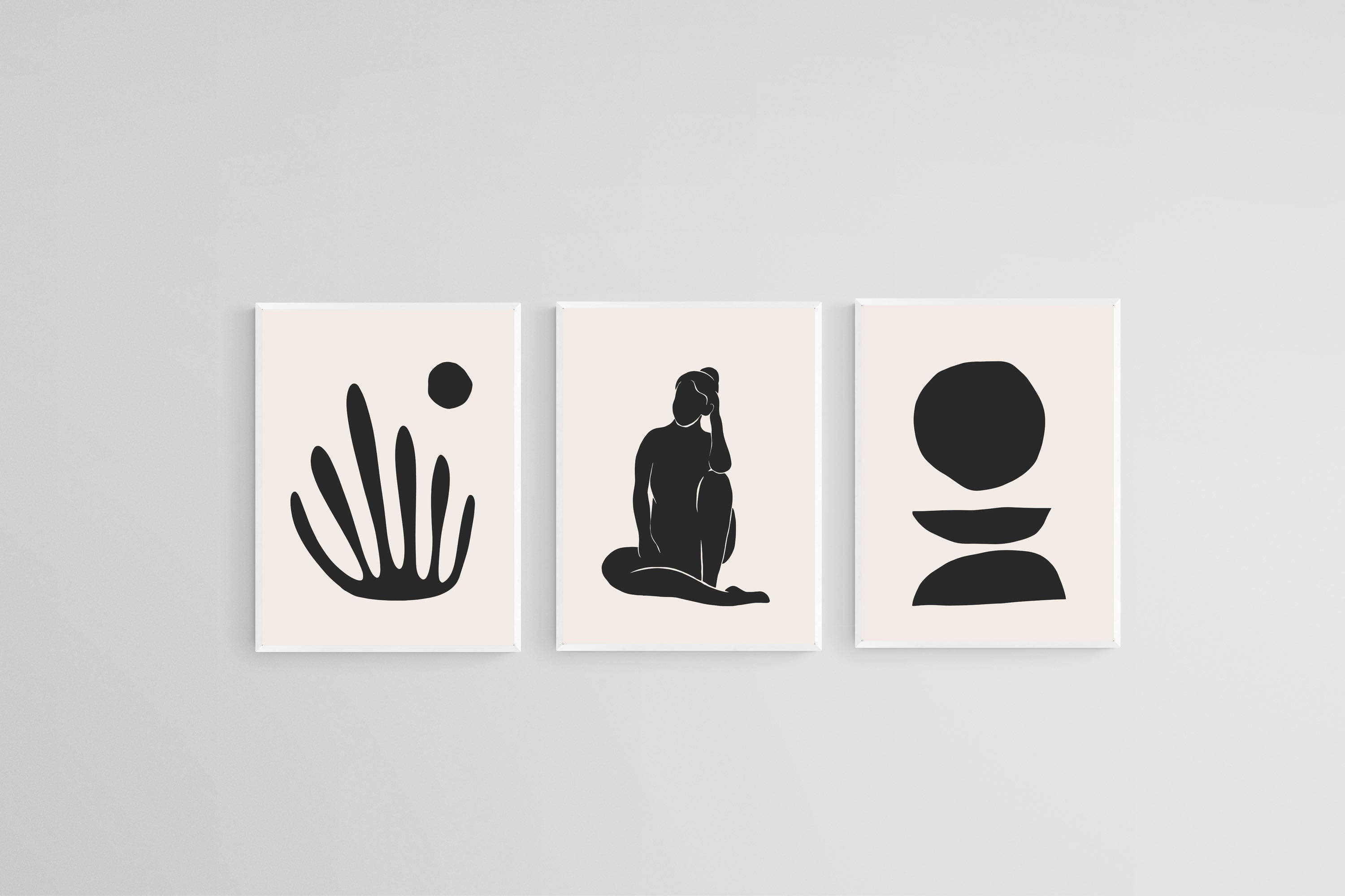 Poise Set-Wall_Art-45 x 60cm (x3)-Mounted Canvas-White-Pixalot