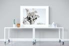 Poised Leopards-Wall_Art-120 x 90cm-Framed Print-White-Pixalot