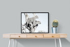 Poised Leopards-Wall_Art-80 x 60cm-Mounted Canvas-Black-Pixalot