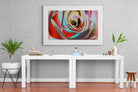 Psychedelic Rose-Wall_Art-150 x 100cm-Framed Print-Wood-Pixalot