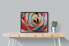 Psychedelic Rose-Wall_Art-80 x 60cm-Mounted Canvas-Black-Pixalot