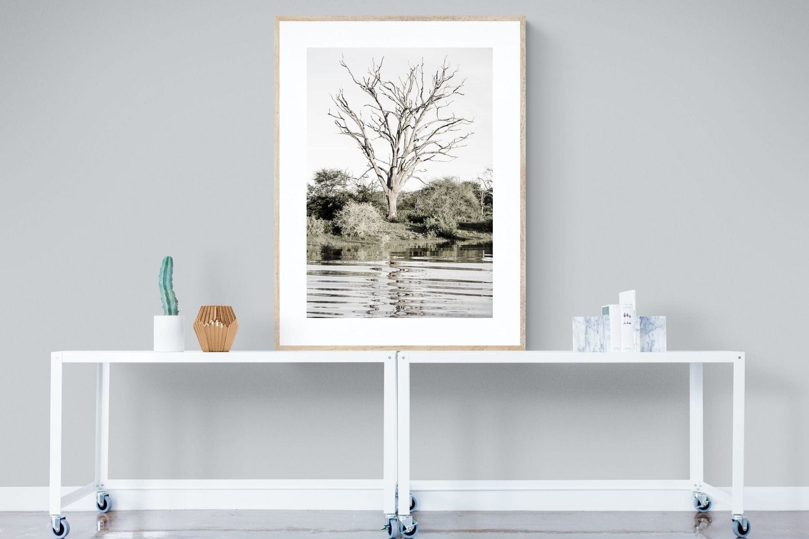 Reflective Ripples-Wall_Art-90 x 120cm-Framed Print-Wood-Pixalot