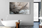 Rhino & Friend-Wall_Art-180 x 110cm-Mounted Canvas-White-Pixalot