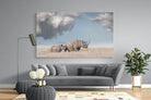 Rhino Mother & Calf-Wall_Art-220 x 130cm-Mounted Canvas-No Frame-Pixalot
