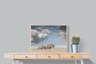 Rhino Mother & Calf-Wall_Art-80 x 60cm-Mounted Canvas-Wood-Pixalot