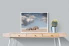 Rhino Mother & Calf-Wall_Art-80 x 60cm-Mounted Canvas-White-Pixalot