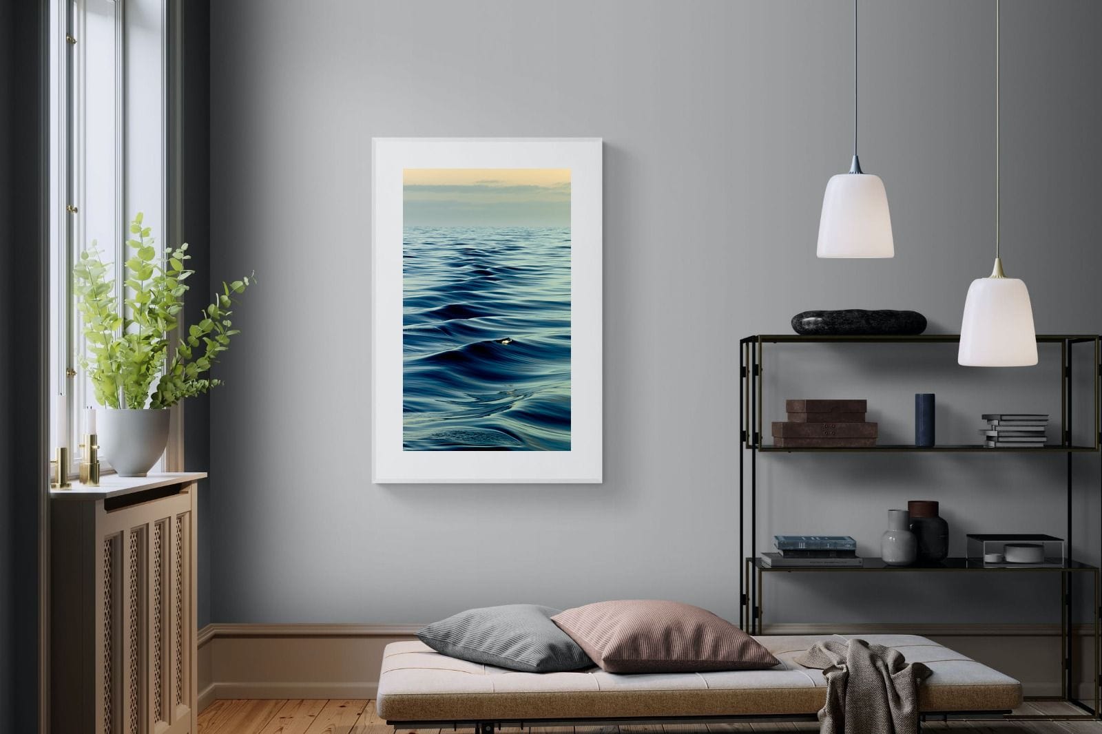 Ripples-Wall_Art-100 x 150cm-Framed Print-White-Pixalot