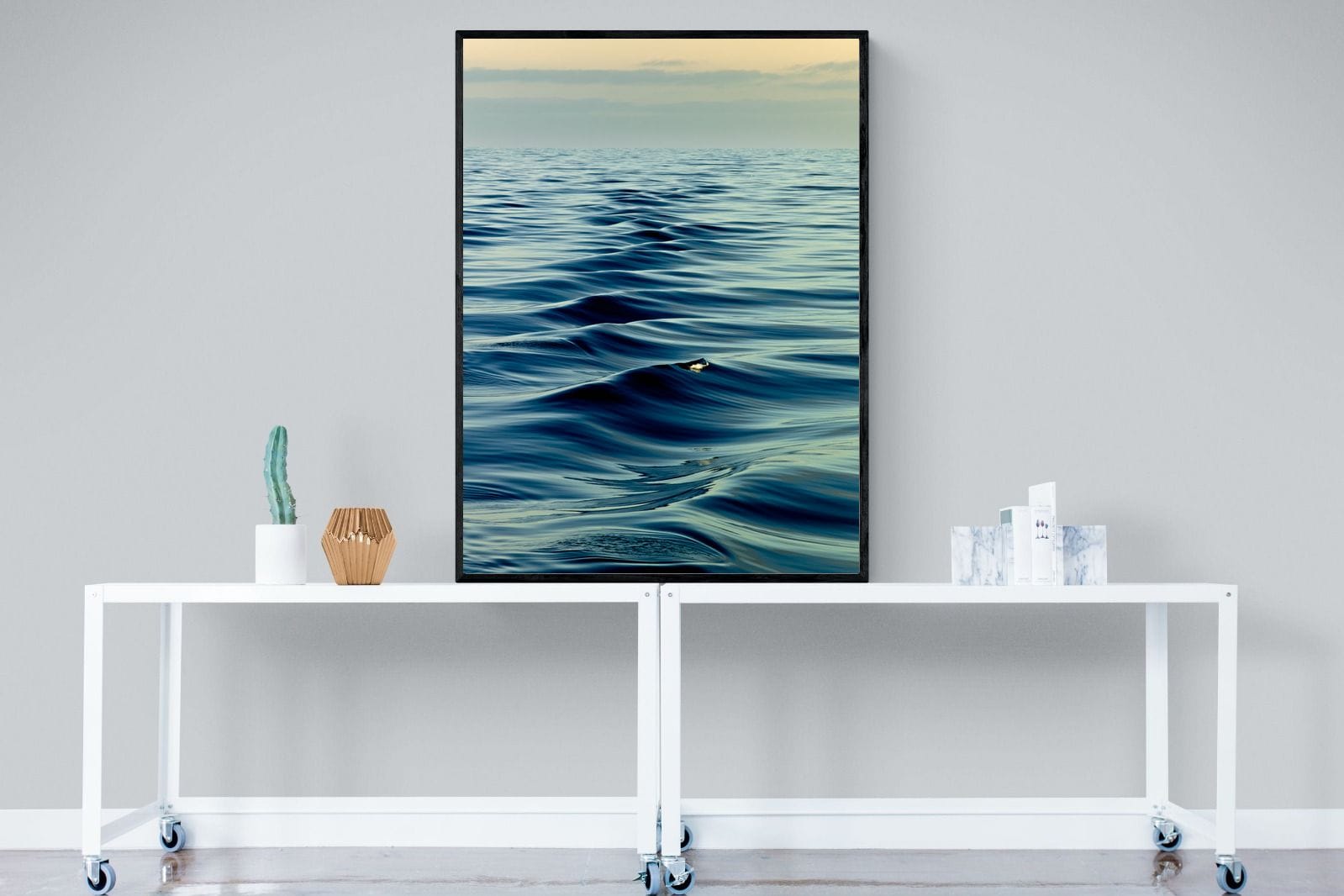 Ripples-Wall_Art-90 x 120cm-Mounted Canvas-Black-Pixalot