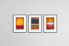 Rothko Guggenheim Set-Wall_Art-45 x 60cm (x3)-Framed Print-Black-Pixalot