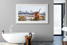 Scottish Highlander (colour)-Wall_Art-180 x 110cm-Framed Print-Wood-Pixalot