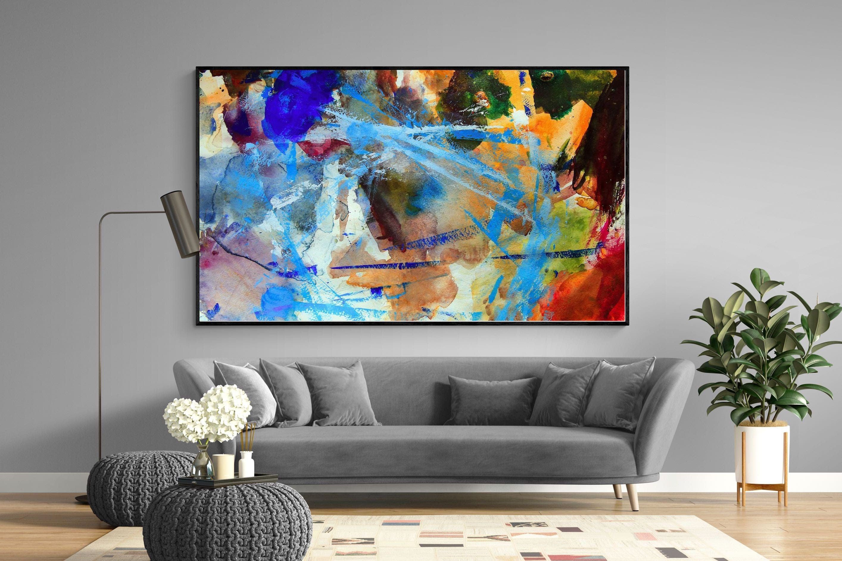 Scribe-Wall_Art-220 x 130cm-Mounted Canvas-Black-Pixalot