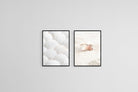 Seashell Set-Wall_Art-45 x 60cm (x2)-Mounted Canvas-Black-Pixalot
