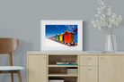 Seaside Rainbow-Wall_Art-60 x 45cm-Framed Print-White-Pixalot