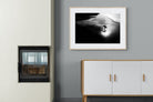 Silhouetted Surfer-Wall_Art-100 x 75cm-Framed Print-Wood-Pixalot