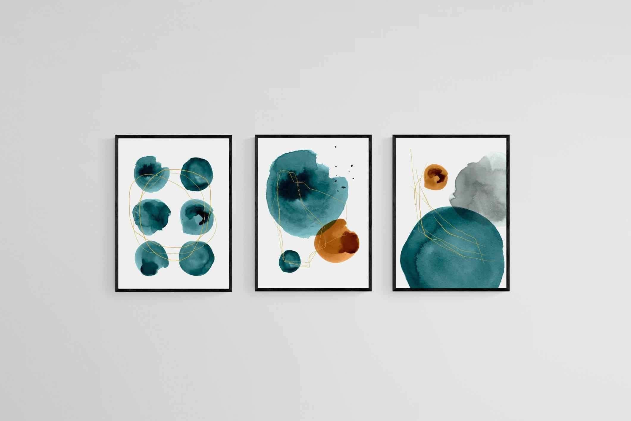 Simpatico Set-Wall_Art-45 x 60cm (x3)-Mounted Canvas-Black-Pixalot