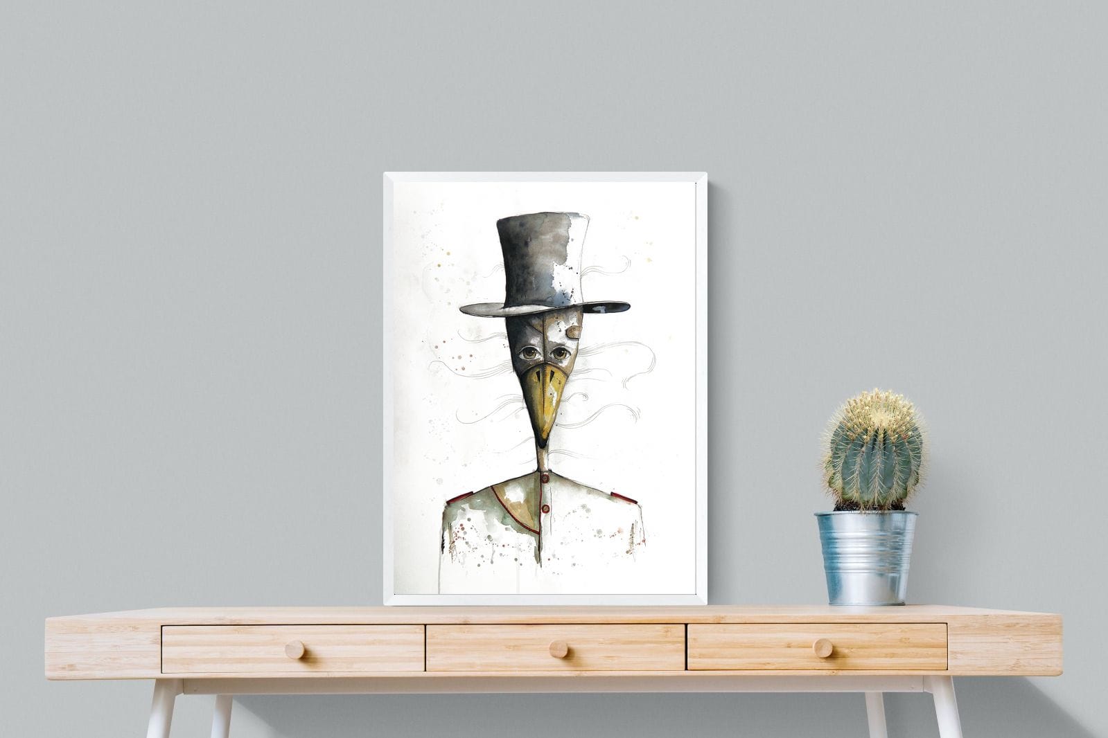 Sir Duck-Wall_Art-60 x 80cm-Mounted Canvas-White-Pixalot