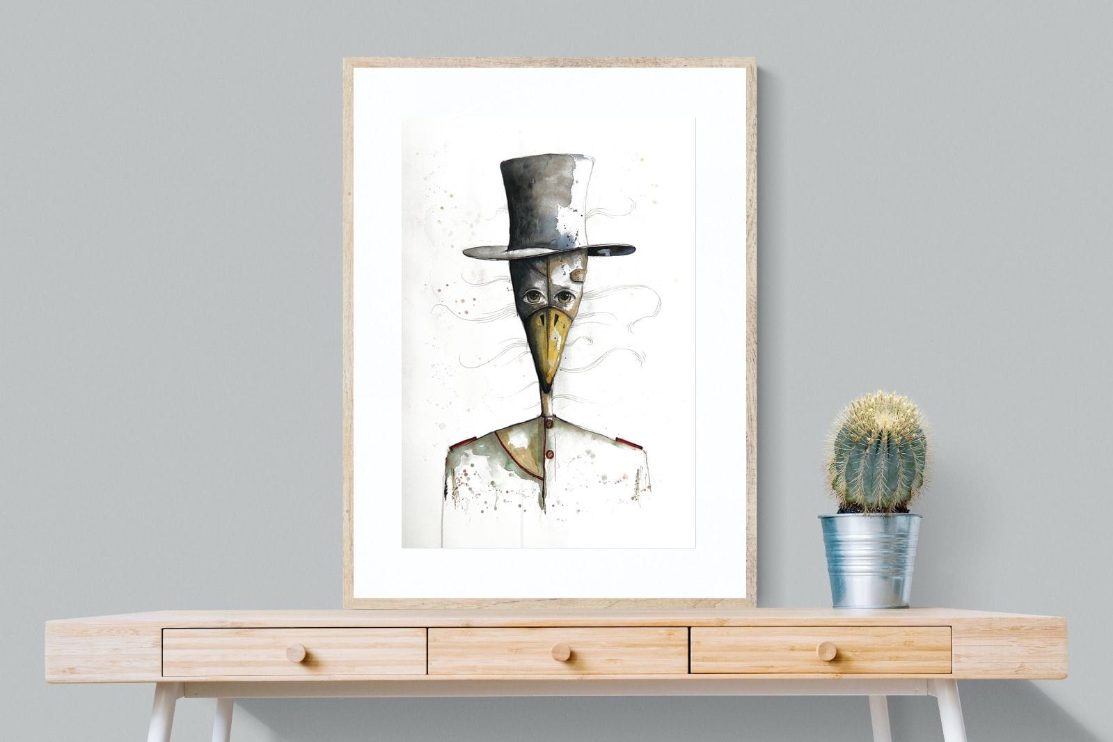 Sir Duck-Wall_Art-75 x 100cm-Framed Print-Wood-Pixalot