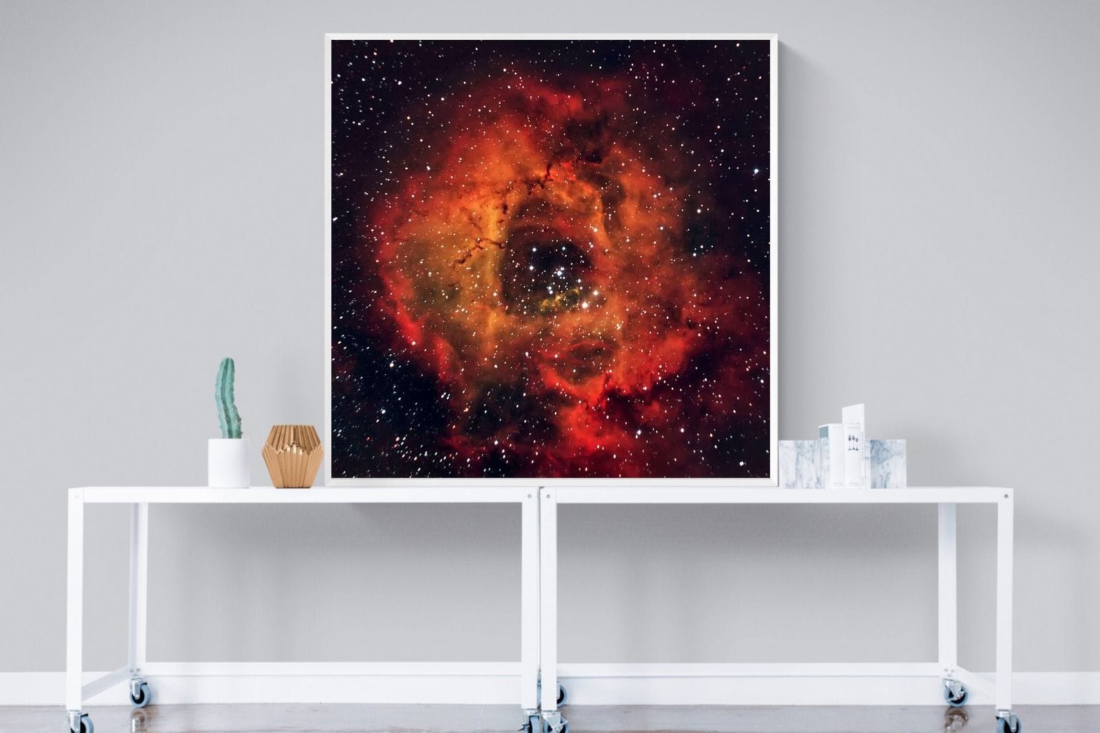 Sky Rose-Wall_Art-120 x 120cm-Mounted Canvas-White-Pixalot