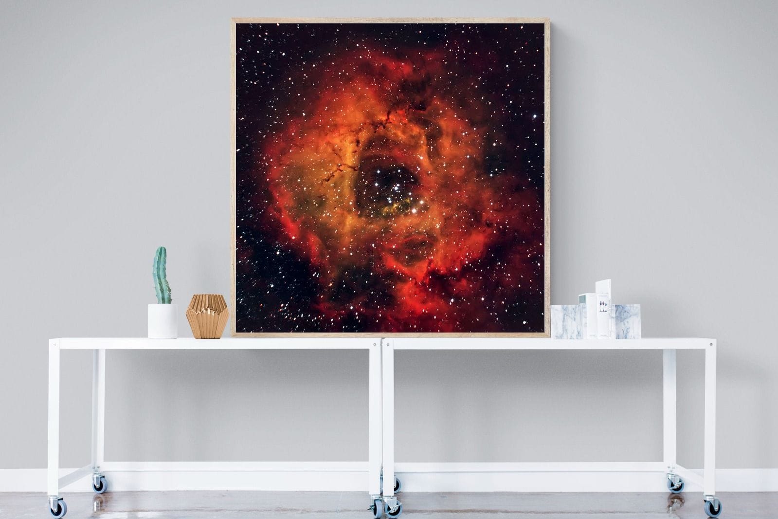 Sky Rose-Wall_Art-120 x 120cm-Mounted Canvas-Wood-Pixalot