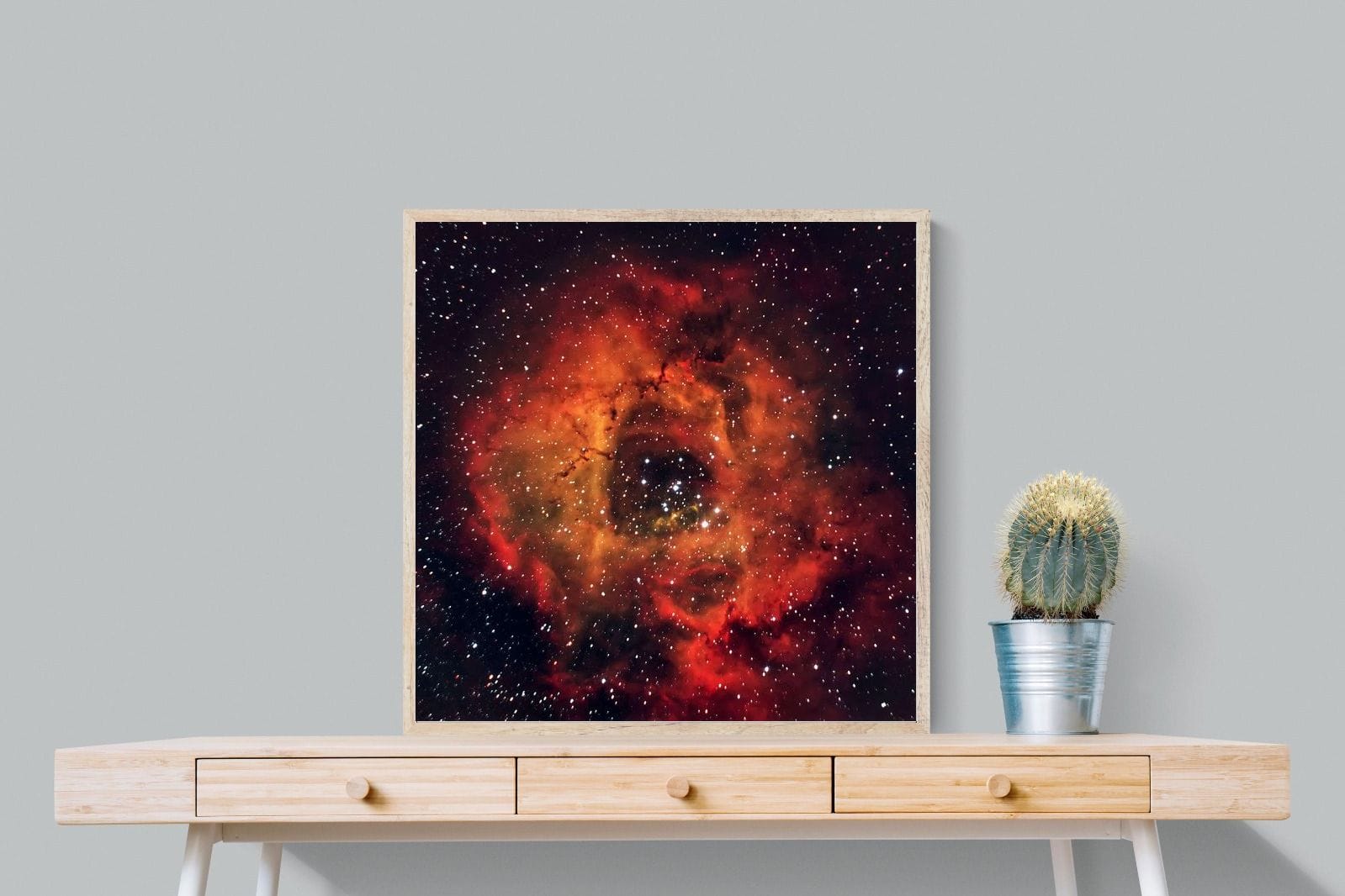 Sky Rose-Wall_Art-80 x 80cm-Mounted Canvas-Wood-Pixalot