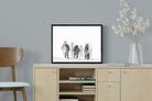 Snowy Gallop-Wall_Art-60 x 45cm-Mounted Canvas-Black-Pixalot
