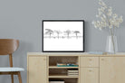 Snowy Walk-Wall_Art-60 x 45cm-Mounted Canvas-Black-Pixalot