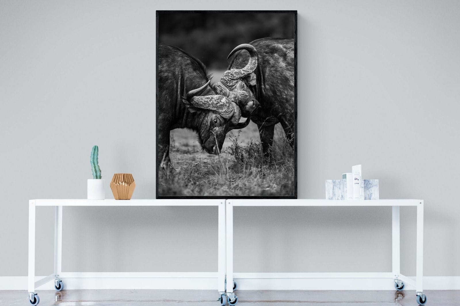 Sparring-Wall_Art-90 x 120cm-Mounted Canvas-Black-Pixalot