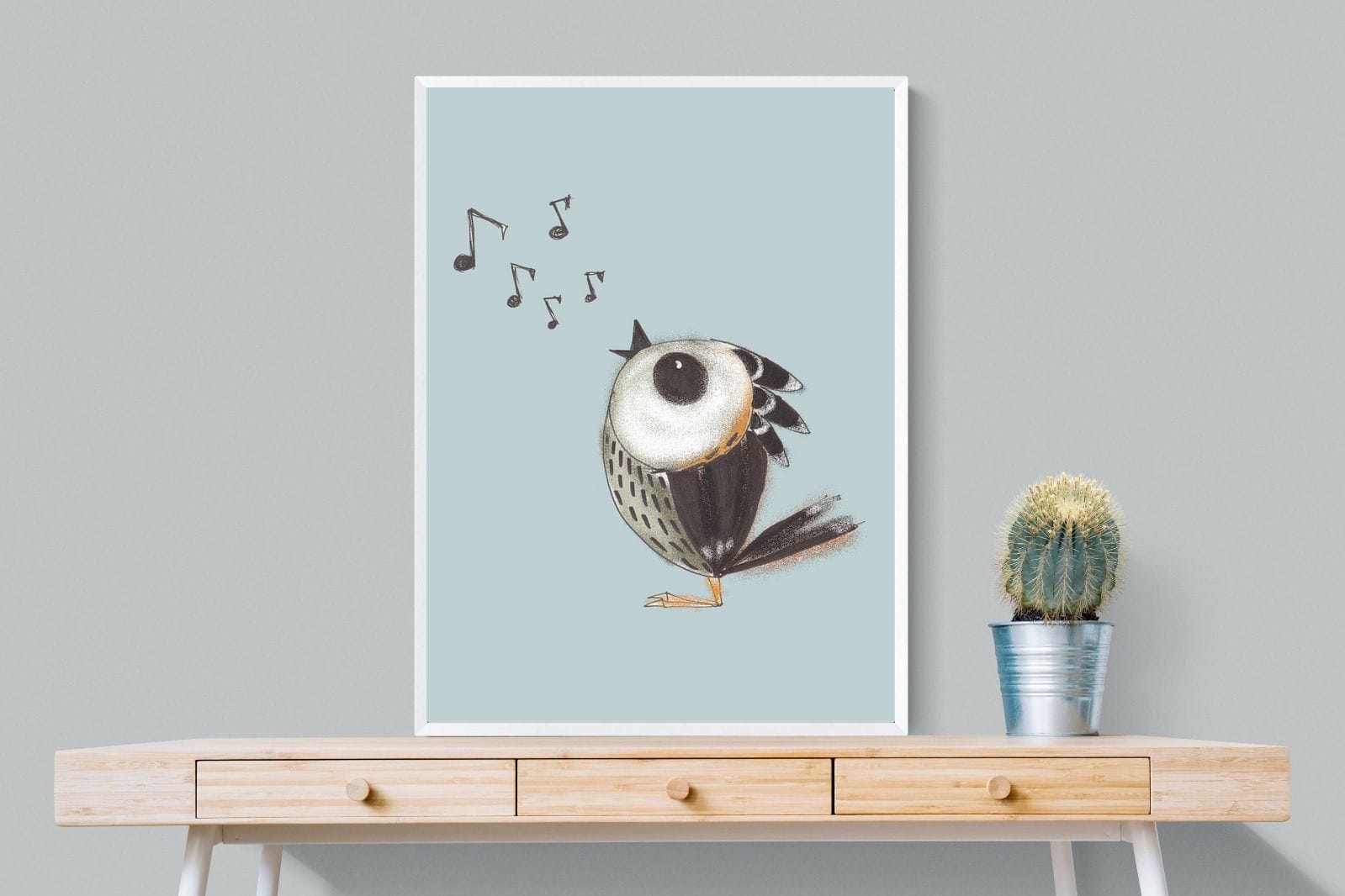 Sparrow Song-Wall_Art-75 x 100cm-Mounted Canvas-White-Pixalot