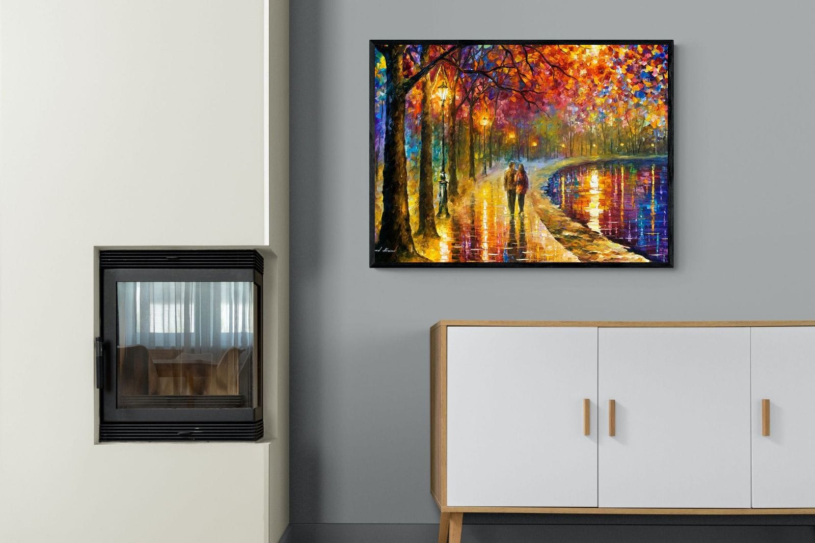 Spirits By The Lake-Wall_Art-100 x 75cm-Mounted Canvas-Black-Pixalot