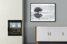 Spring Mirror-Wall_Art-100 x 75cm-Mounted Canvas-Black-Pixalot