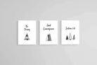 Strong & Courageous Set-Wall_Art-45 x 60cm (x3)-Mounted Canvas-White-Pixalot