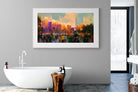 Sunset in The Park-Wall_Art-180 x 110cm-Framed Print-Wood-Pixalot