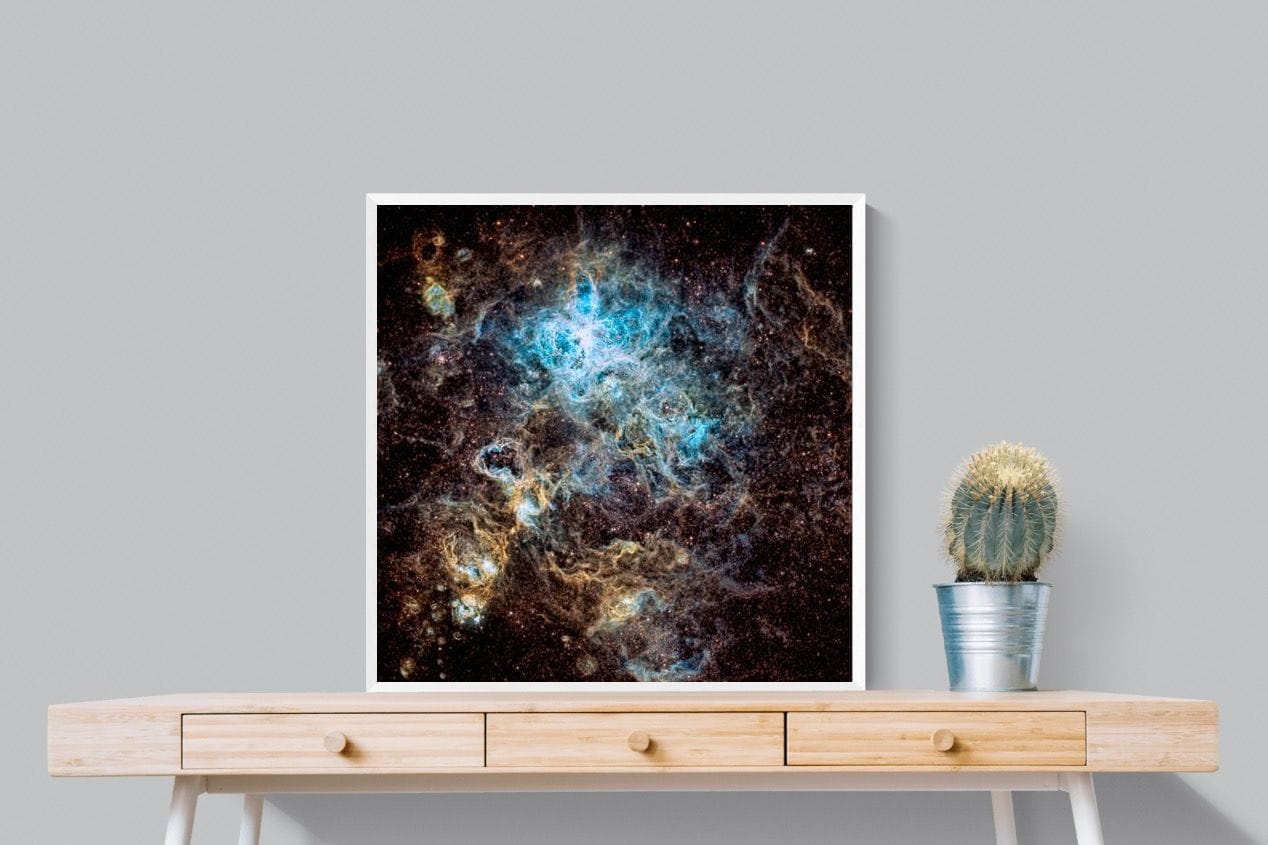 Tarantula Nebula-Wall_Art-80 x 80cm-Mounted Canvas-White-Pixalot