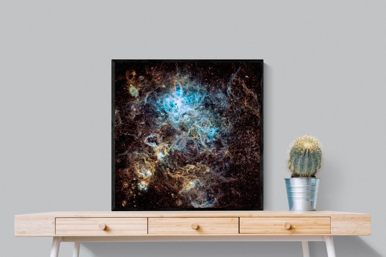 Tarantula Nebula-Wall_Art-80 x 80cm-Mounted Canvas-Black-Pixalot