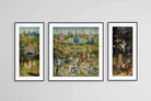 The Garden of Earthly Delights-Wall_Art-55 x 60cm (x1) + 25 x 60cm (x2)-Framed Print-Black-Pixalot