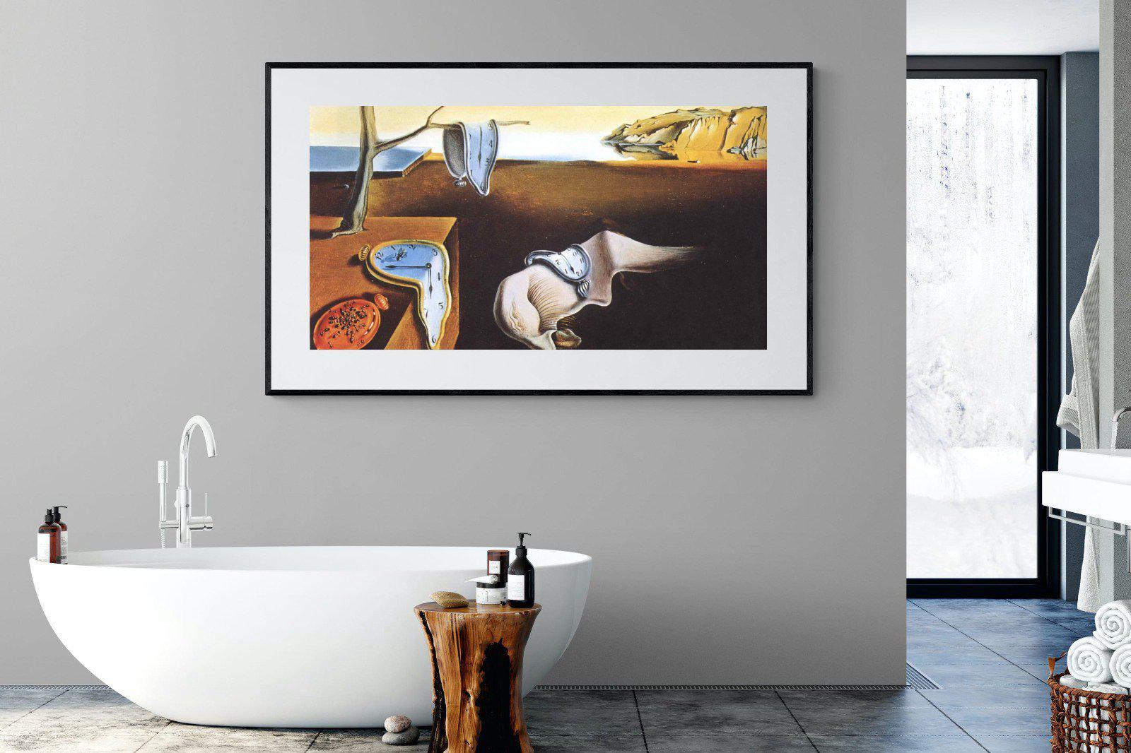 The Persistence of Memory-Wall_Art-180 x 110cm-Framed Print-Black-Pixalot