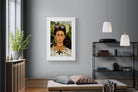 Thorn Necklace & Hummingbird-Wall_Art-100 x 150cm-Framed Print-White-Pixalot