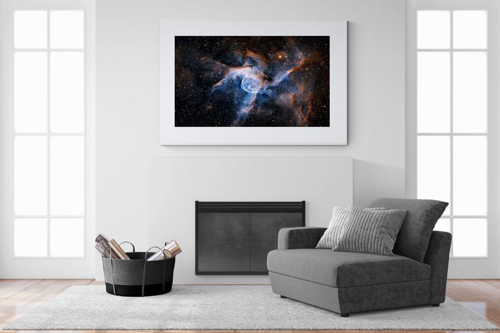 Thor's Helmet-Wall_Art-150 x 100cm-Framed Print-White-Pixalot