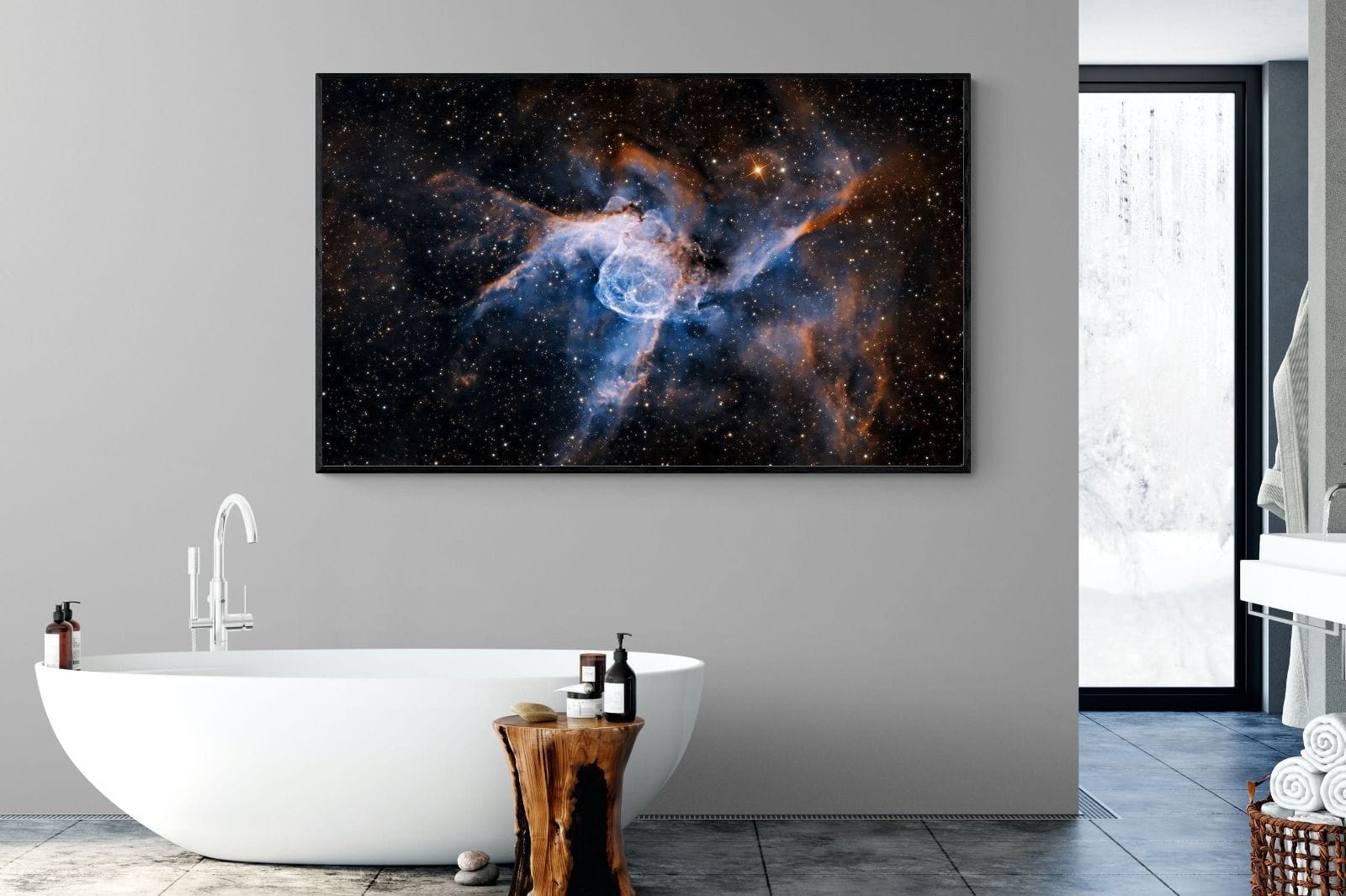 Thor's Helmet-Wall_Art-180 x 110cm-Mounted Canvas-Black-Pixalot